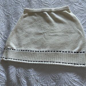 Elegant ZARA Cream Knit Skirt